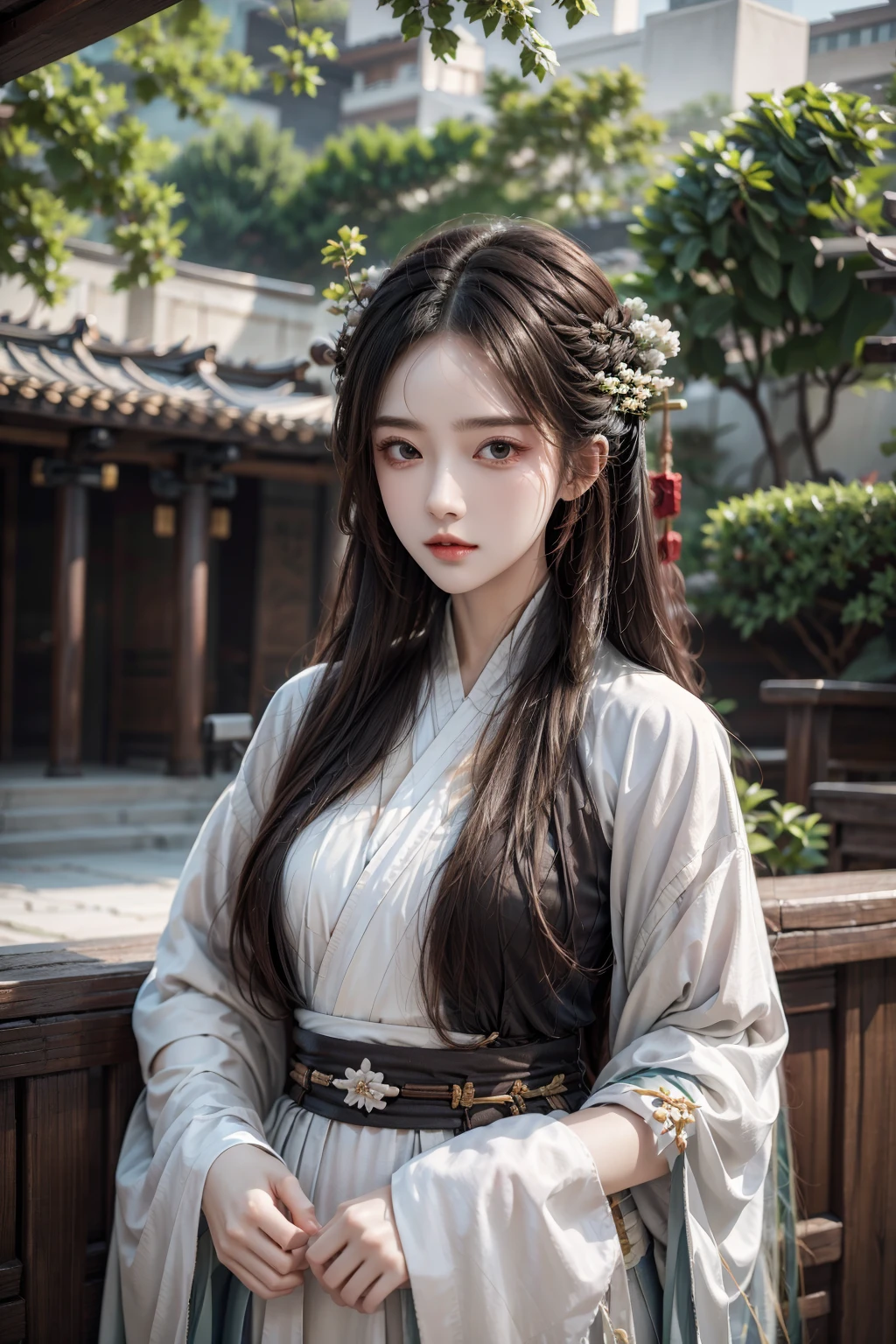 masterpiece,best quality,1girl,solo,upper body,hips up,long hair,hanfu,outdoor,<lora:more_details:0.3>,<lora:FN:0.6>,