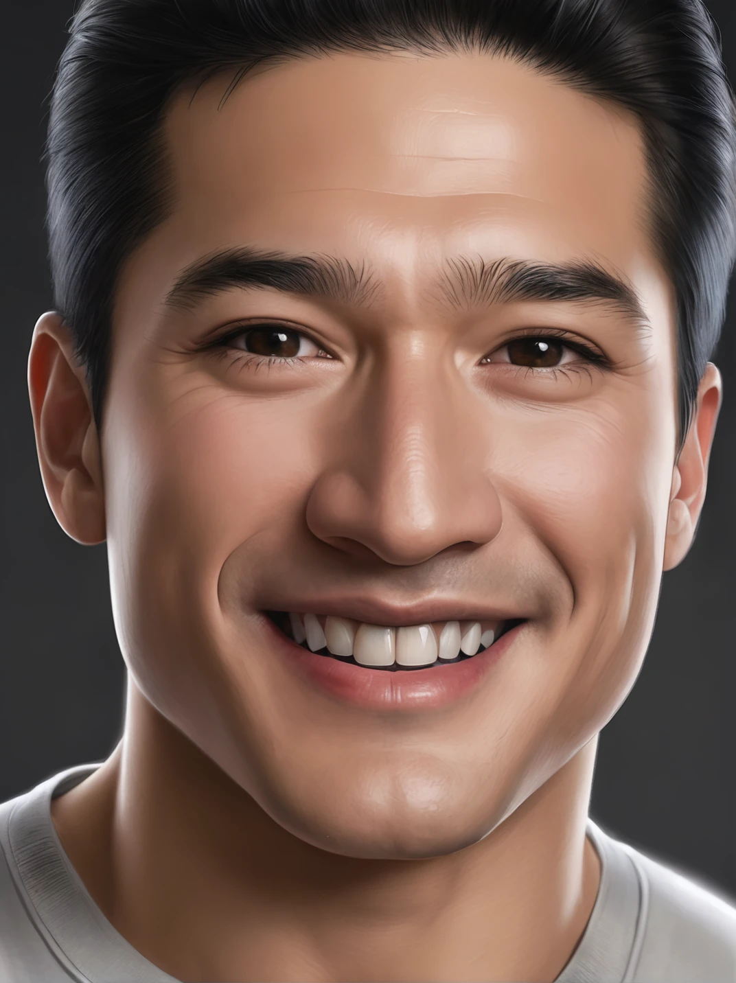 MarioLopezExl, face focus, portrait, photorealistic, smile,
