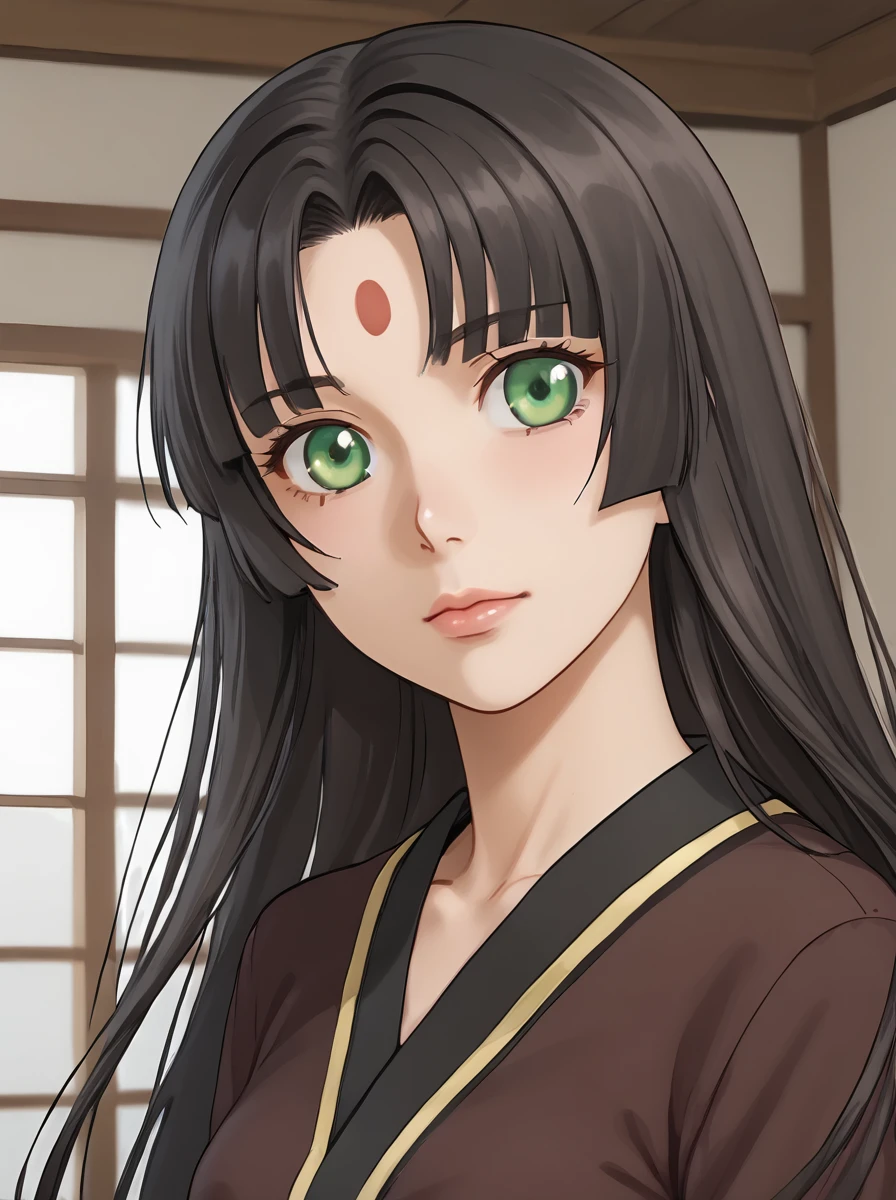 <lora:Kai_æ³çæ¾_Pony:0.7>,
Izumi Masumi, Black Hair, Long Hair, Green Eyes, Forehead Mark,