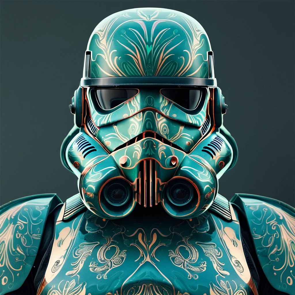 score_9,score_8_up,,score_7_up, source_photo,photorealistic,
artdeco_v4,3d,strom trooper armor,blue and gold,
,art deco,
<lora:art_deco_v4_pony:0.6>,