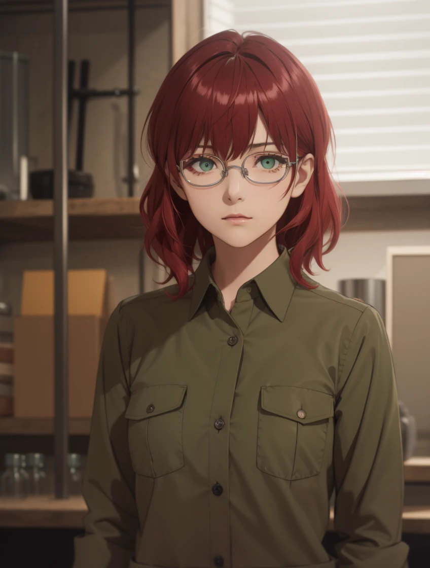 masterpiece, best quality,
realistic,
<lora:dahlia.sd15.v1:0.55> dahlia
1girl,solo, teenager,
brown shirt, collared shirt,
grey glasses,
green eyes,
serious, stern looking,
standing,
indoors, laboratory, tools, dark, night,6