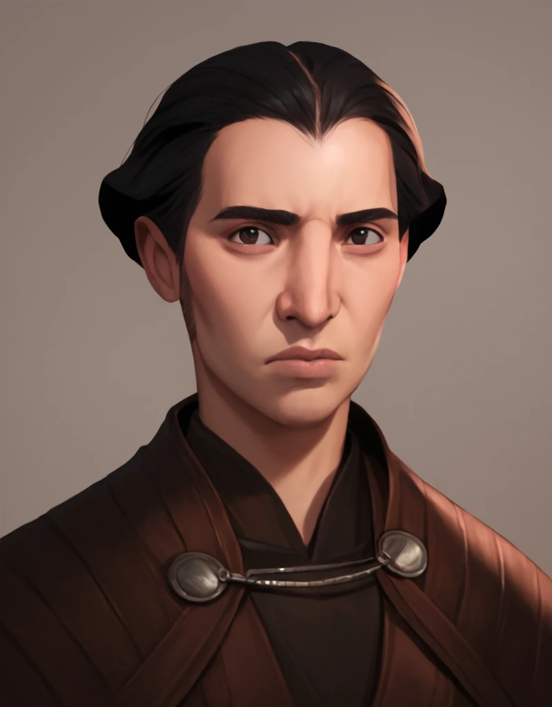 score_9, score_8_up, score_7_up, score_6_up, score_5_up, score_4_up,  photorealistic, realistic,  Young-Dooku, Star Wars, solo, short hair, black hair, 1boy, closed mouth, upper body, male focus, blurry <lora:Younger_Count_Dooku:1>