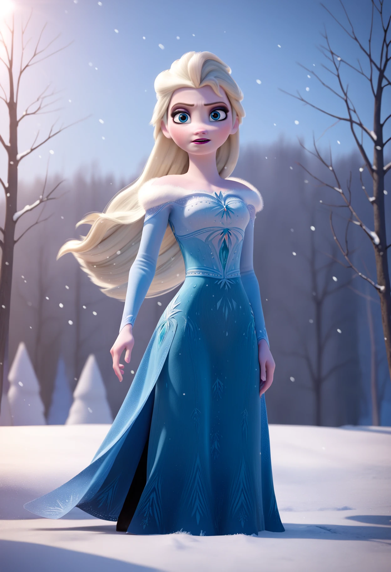 score_9, score_8_up, score_7_up, score_6_up, score_5_up, score_4_up, BREAK
1girl, elsa \(frozen\), blonde hair, long hair, blue eyes,
blue dress,
wind, snow, winter, magical wind, solo, looking at viewer  <lora:ElsaXL:1>