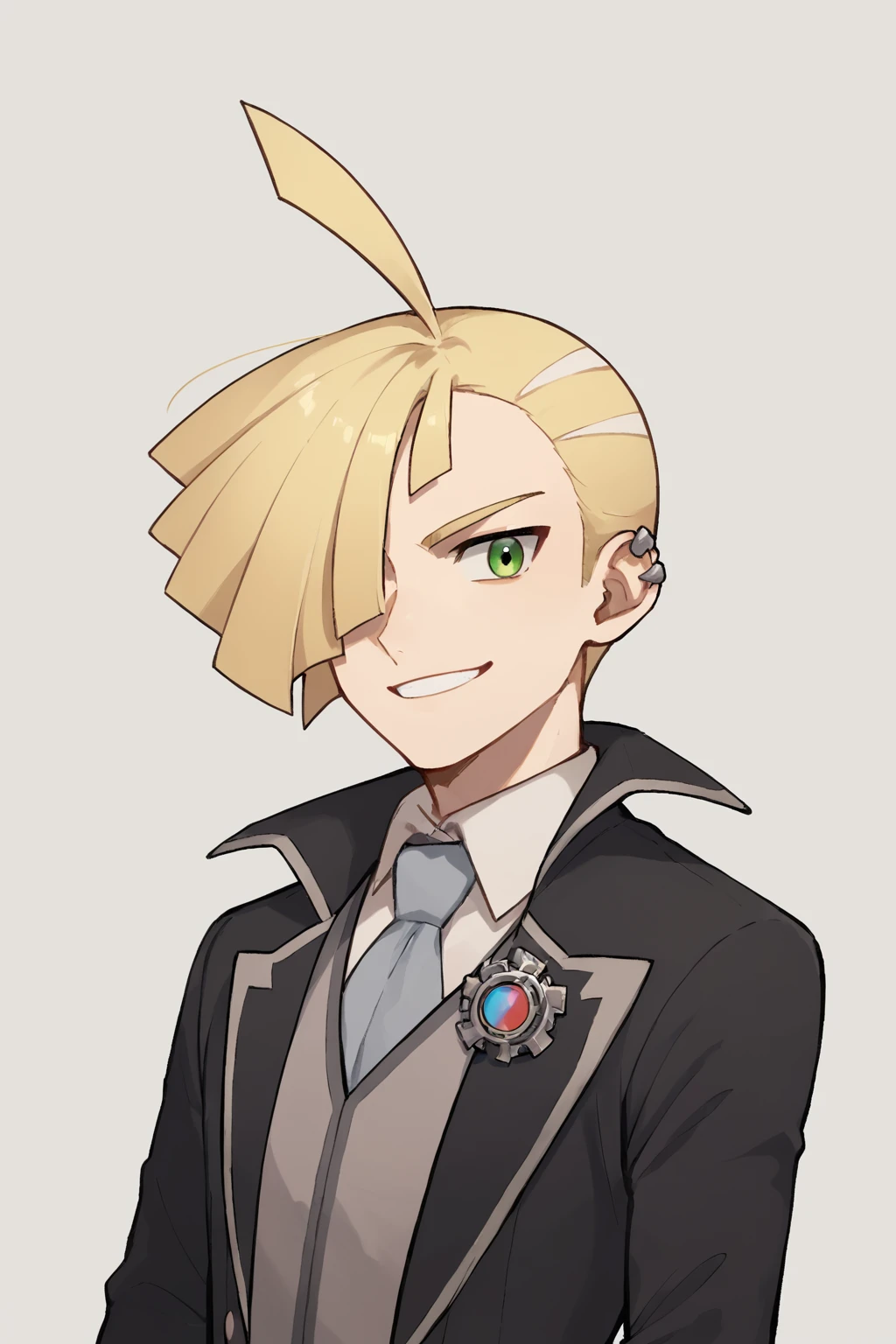 Score_8_up, score_7_up, Score_9, BREAK, 1boy, solo, Gladion, black coat, grey vest, collared shirt, upper body, light smile<lora:EMS-417740-EMS:0.800000>