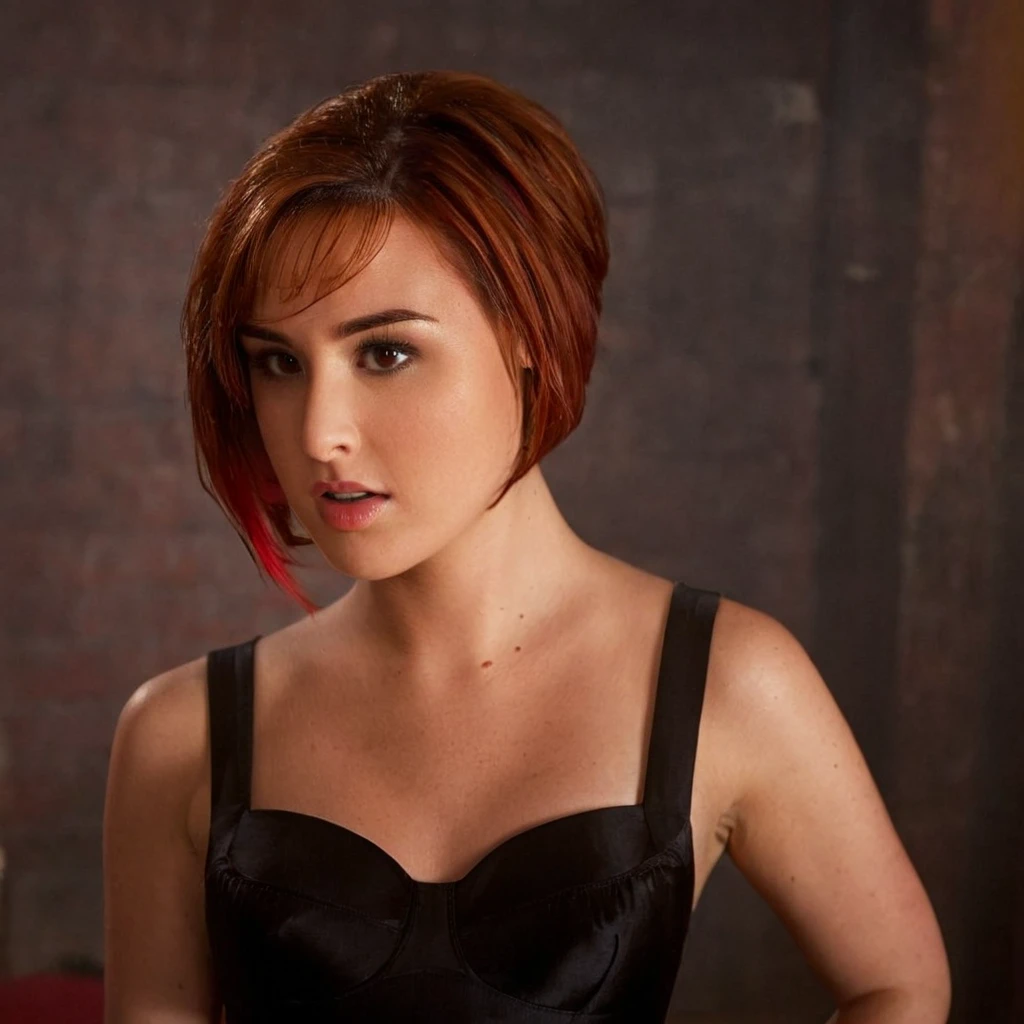 cinematic film still of <lora:Allison Scagliotti:1>
<lora:perfection style:1> perfection style
Allison Scagliotti a woman with red hair and a black dress, movie themed, sharp, detailed, epic cinematic photography, artistic, dramatic light, cinematic color style, Allison Scagliotti style, 1girl, solo, breasts, looking at viewer, smile, short hair, brown hair, shirt, brown eyes, lips, freckles, cable, dress, small breasts, mole, black dress, mole under mouth, photo background, shallow depth of field, vignette, highly detailed, high budget, bokeh, cinemascope, moody, epic, gorgeous, film grain, grainy