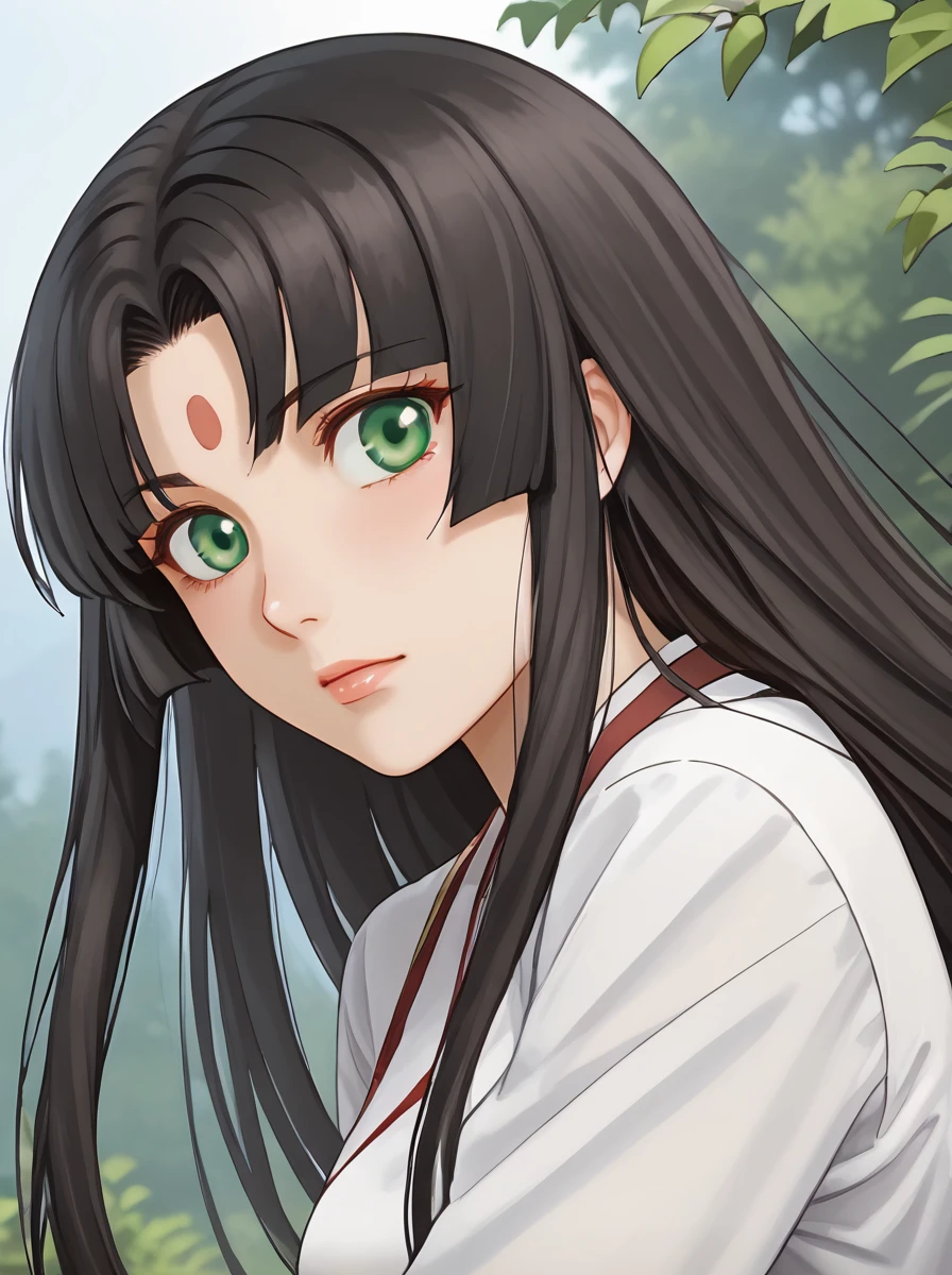 <lora:Kai_æ³çæ¾_Pony:0.7>,
Izumi Masumi, Black Hair, Long Hair, Green Eyes, Forehead Mark,