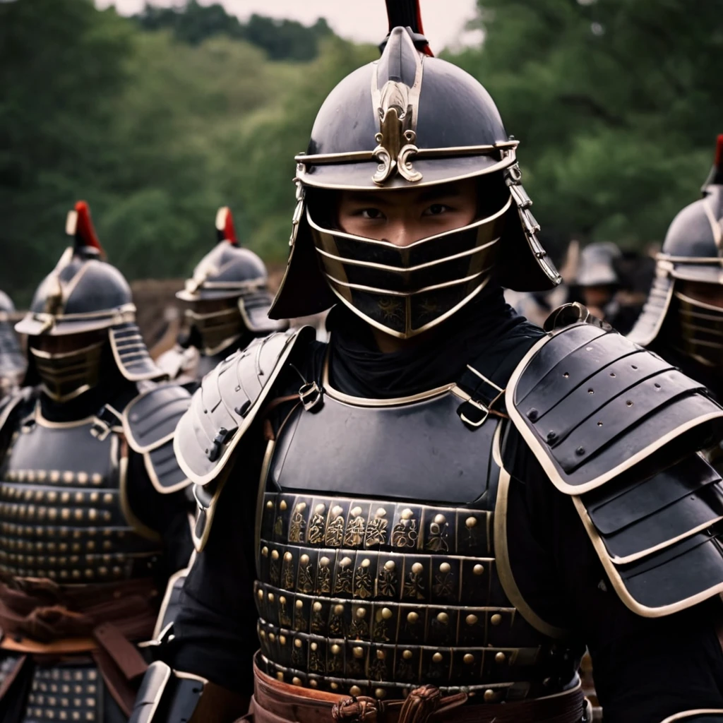 cinematic film still of  <lora:skin tone style:1> skin tone style
 <lora:detailed_notrigger:0.2>
 <lora:perfection style:0.3>
 <lora:detailed:0.1>
 <lora:Reactive armour style:1> Reactive Armour  style
samurai armors with helmets on and a belt
with Reactive Armour style, shallow depth of field, vignette, highly detailed, high budget, bokeh, cinemascope, moody, epic, gorgeous, film grain, grainy