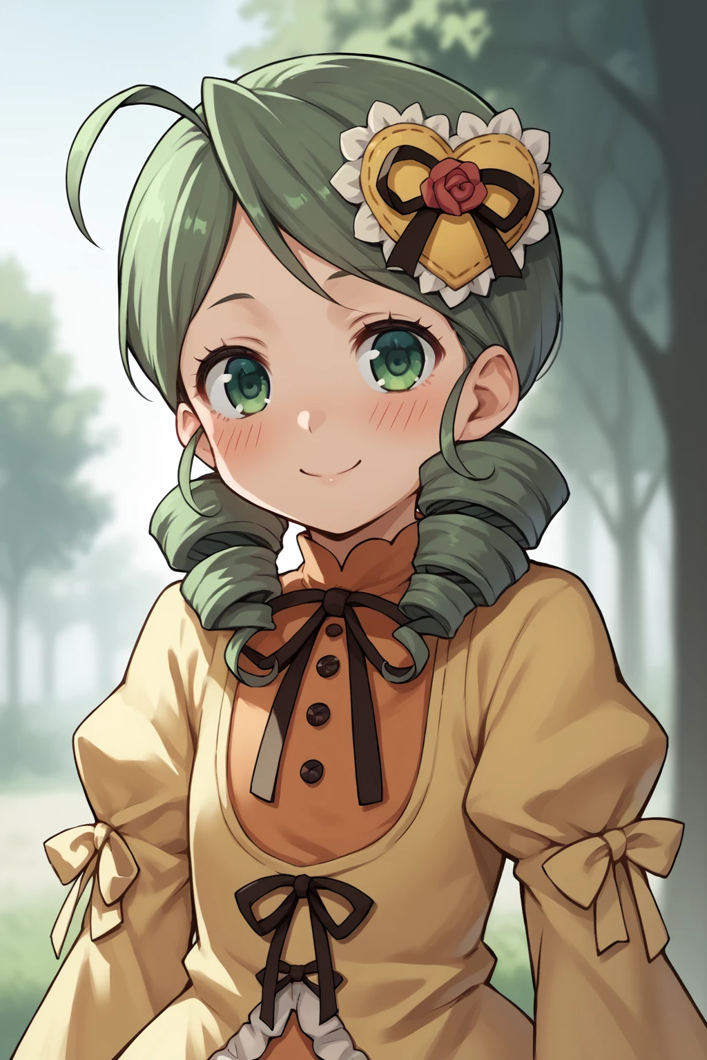 score_9, score_8_up, score_7_up, score_6_up, score_5_up, score_4_up, source_anime, BREAK
1girl, <lora:Kanaria_pdxl_v1.0:0.85> kanaria, kanaria, hair ornament, dress, pants, ribbon, outdoors, upper body, smile, blush