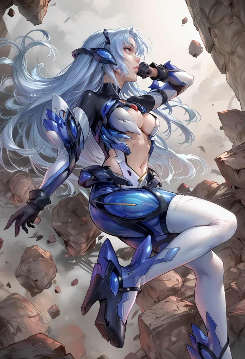 Ultra realistic, dead woman robot lying in flower garden, cyberpunk, sci-fi, fantasy, intricate, elegant, highly detailed, digital painting, artstation, concept art, smooth, sharp focus, illustration, art by artgerm and greg rutkowski and alphonse mucha
