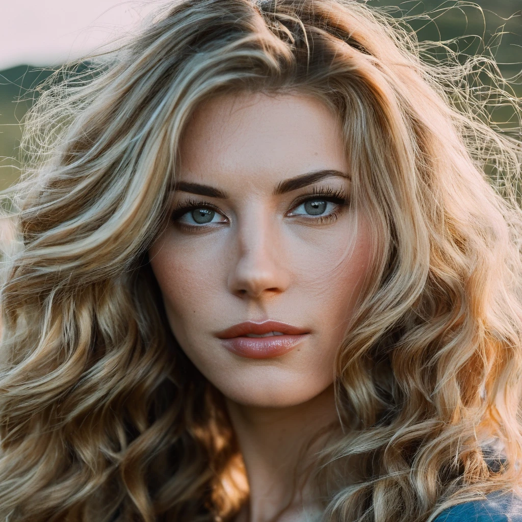 Skin texture, no makeup, Super high res closeup portrait photo of a woman outdoors with wavy hair, f /2.8, Canon, 85mm,cinematic, high quality,looking at the viewer,katxwinnick,   <lora:katwinnick_juggerX_xl_1_st_wocap-katxwinnick-000061:1.0>