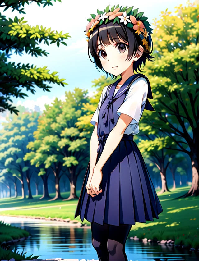 uiharu kazari, solo, standing, outside, 1girl  <lora:uiharu-kazari:1>