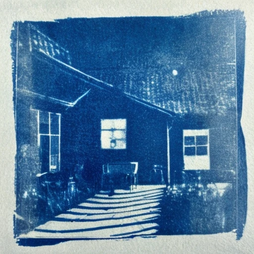 cyanotype, a cyanotype of a house  <lora:Cyanotype_V3-03:1>