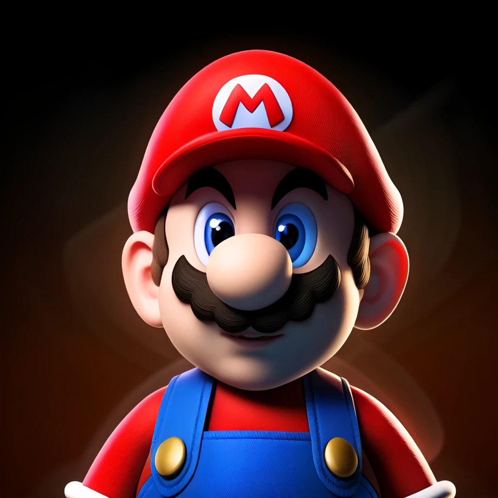 Mario, red hat with M, UHD 3d promo