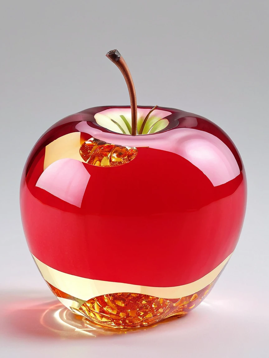 <lora:gl4ssj3mSDXL:1> gl4ssj3m, still life, food focus, glass apple