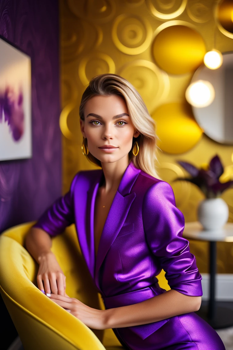 PYS-XL beautiful woman in a modern home, against a wall with wallpaper and furniture
(photorealistic) (bokeh) (intricate details) (cinematic lighting) (sharp focus)