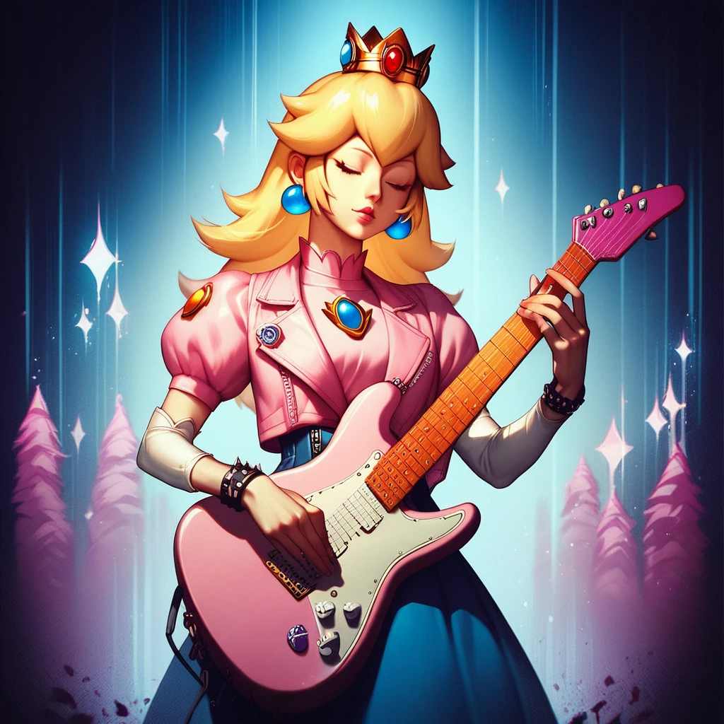 score_9, score_8_up, score_7_up, score_6_up, score_5_up, score_4_up, source_anime,  abf_cover, Princess Peach playing guitar,  <lora:ABF_AlbumCover:.9> , crown