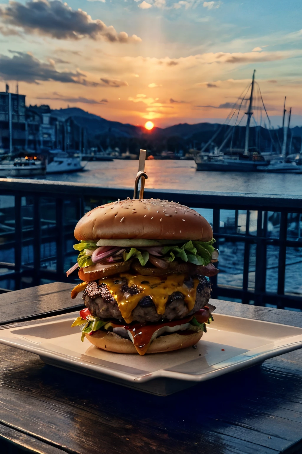 instagram photo, photo of burger on a table, high detailed, sunset
<lora:NOISEOFFSET_BY_STABLE_YOGI:0.8> <lora:Detail-Slider-V3-By-Stable_yogi:0.8>