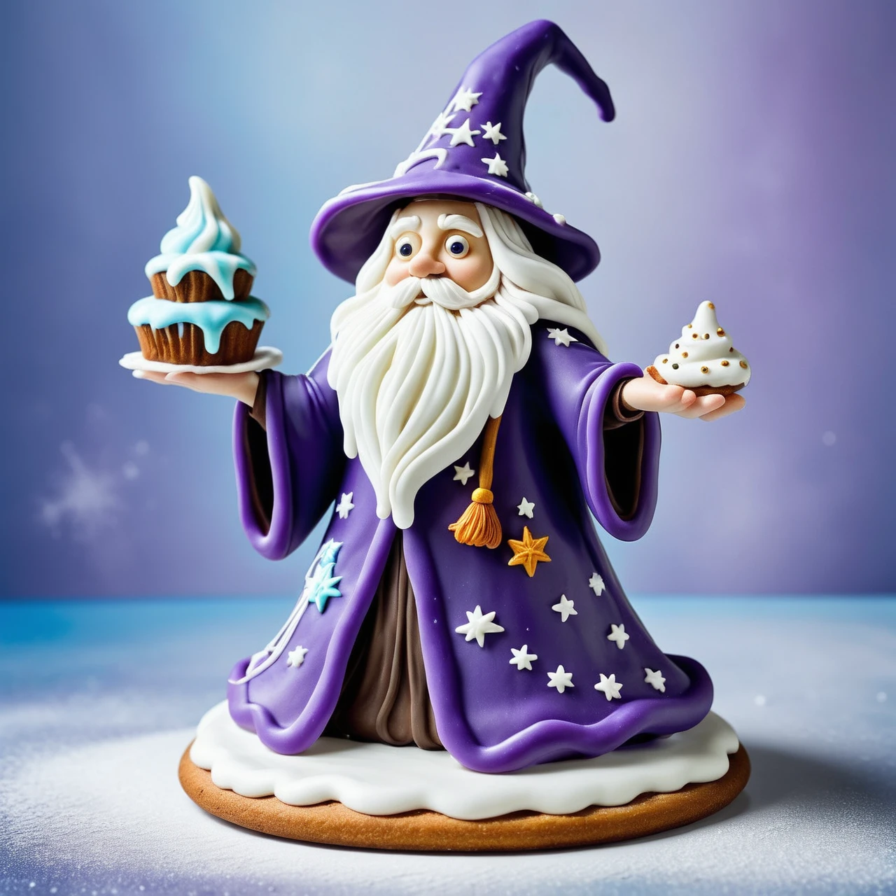 a wizard ,icing,  <lora:GingerbreadStyle_epoch_10:0.7>