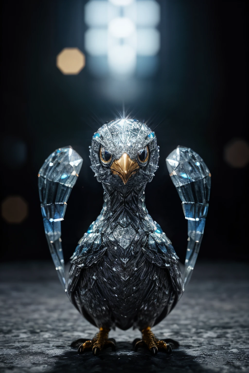 a diamond armor bird, translucent, high quality photography, 3 point lighting, flash with softbox, 4k, Canon EOS R3, hdr, smooth, sharp focus, high resolution, award winning photo, 80mm, f2.8, bokeh
<lora:NOISEOFFSET_BY_STABLE_YOGI:0.8> <lora:Detail-Slider-V3-By-Stable_yogi:0.8>