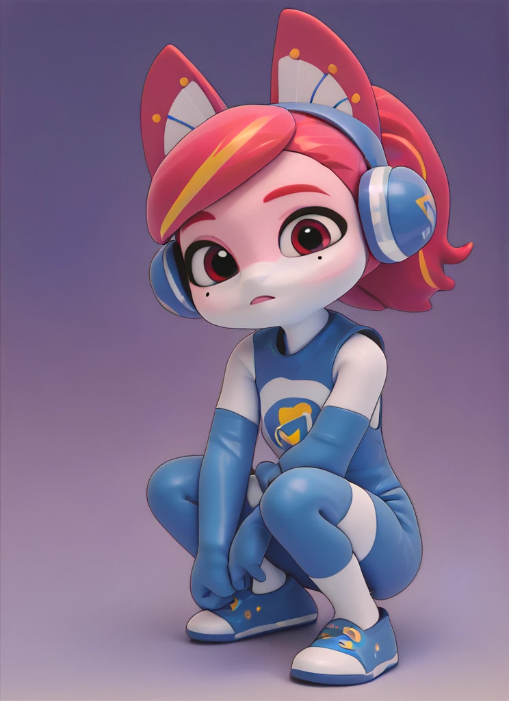 score_9, score_8_up, score_7_up,   <lora:aione:1.0>aione  ,1 girl ,white skin ,red animal ears , mole under eye,  pink hair, blue headphones, ponytail,  ,elbow gloves , looking at viewer,    ,  full body,