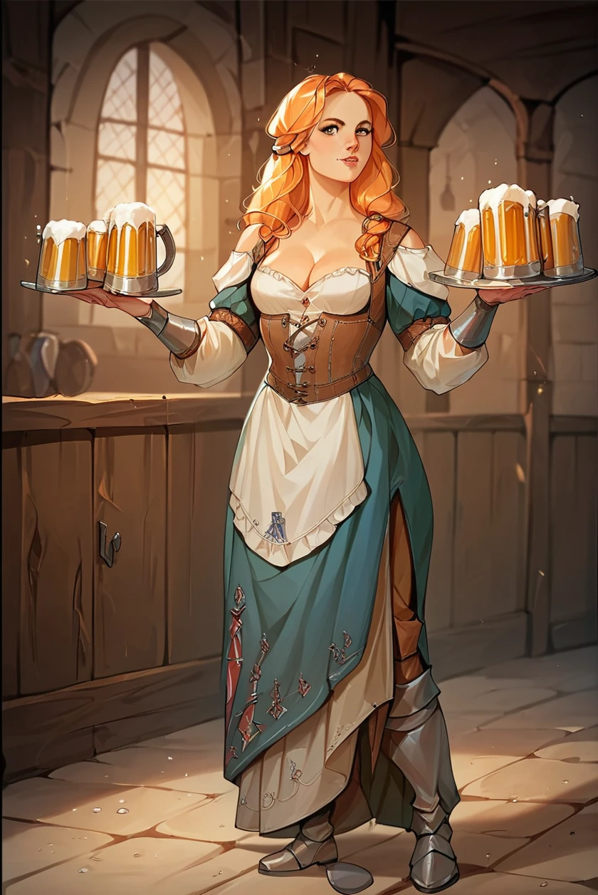 score_9, score_8_up, score_7_up, score_6_up, score_5_up, cartoon,
medbarmaid, cup, medieval, 1girl, holding tray, beer, sexy, cleavage, full body, medieval bar, 
masterpiece, best quality, 
<lora:MedievalBarMaid-medbarmaid-Pony-v1:1>