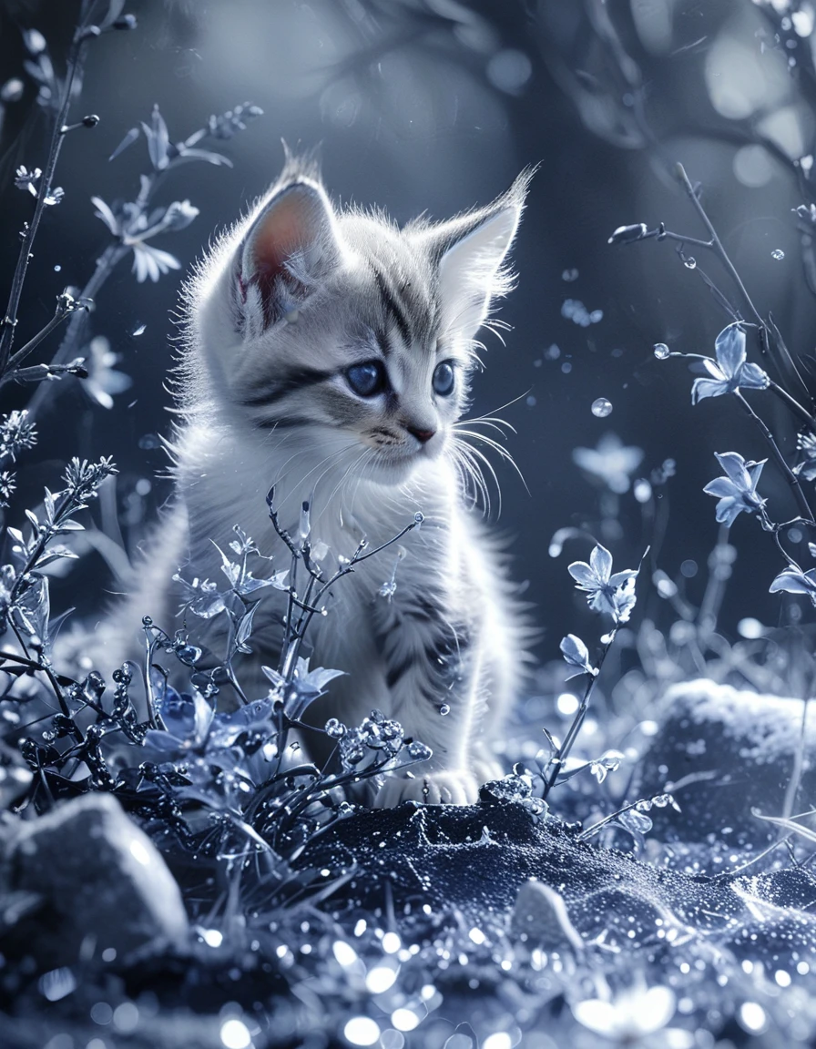 cute kitten  <lora:novuschroma47 style_4:1> novuschroma47 style