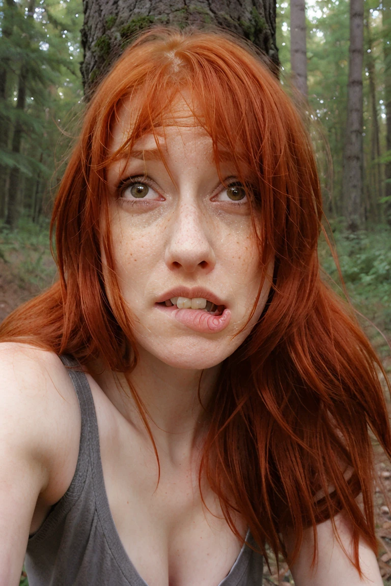 redhead, out in the forest, (lip bite expression:1.0), pleading eyes
<lora:lipbite_v2:1.0> <lora:pleading_v2:1.0>