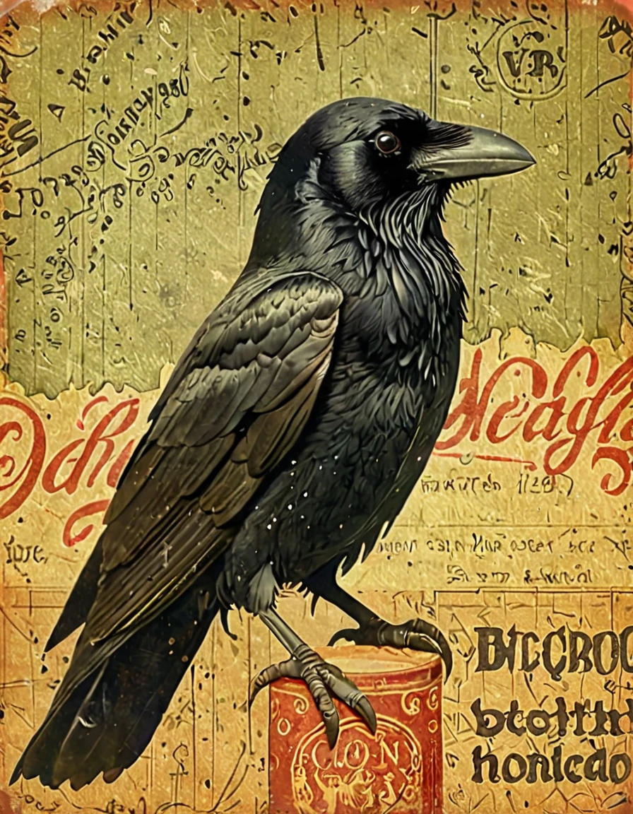 victorian raven  <lora:novuschroma48 style:.9> novuschroma48 style