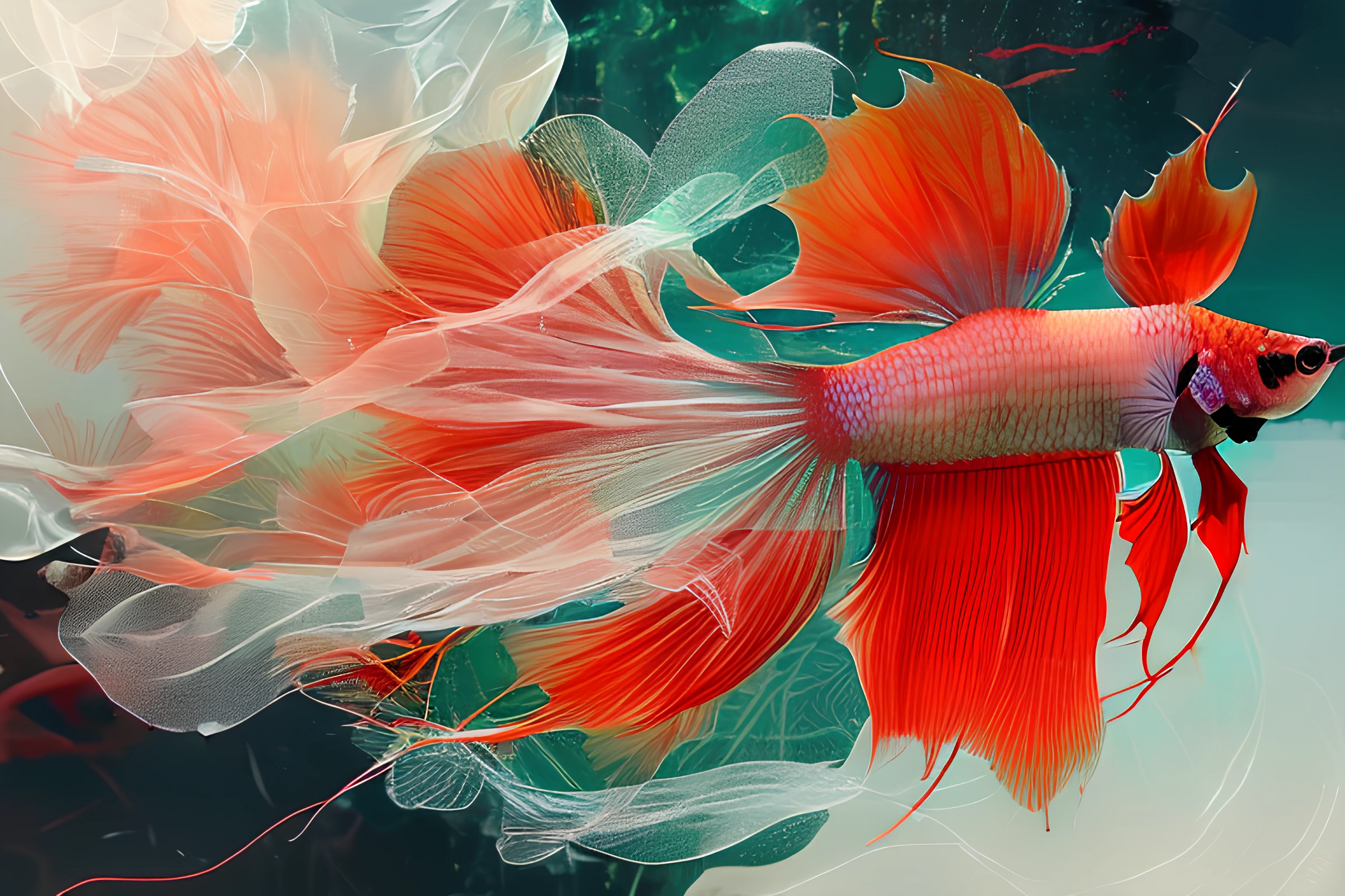 Graceful Betta: A Hyper-Realistic Digital Art Depiction v1.0