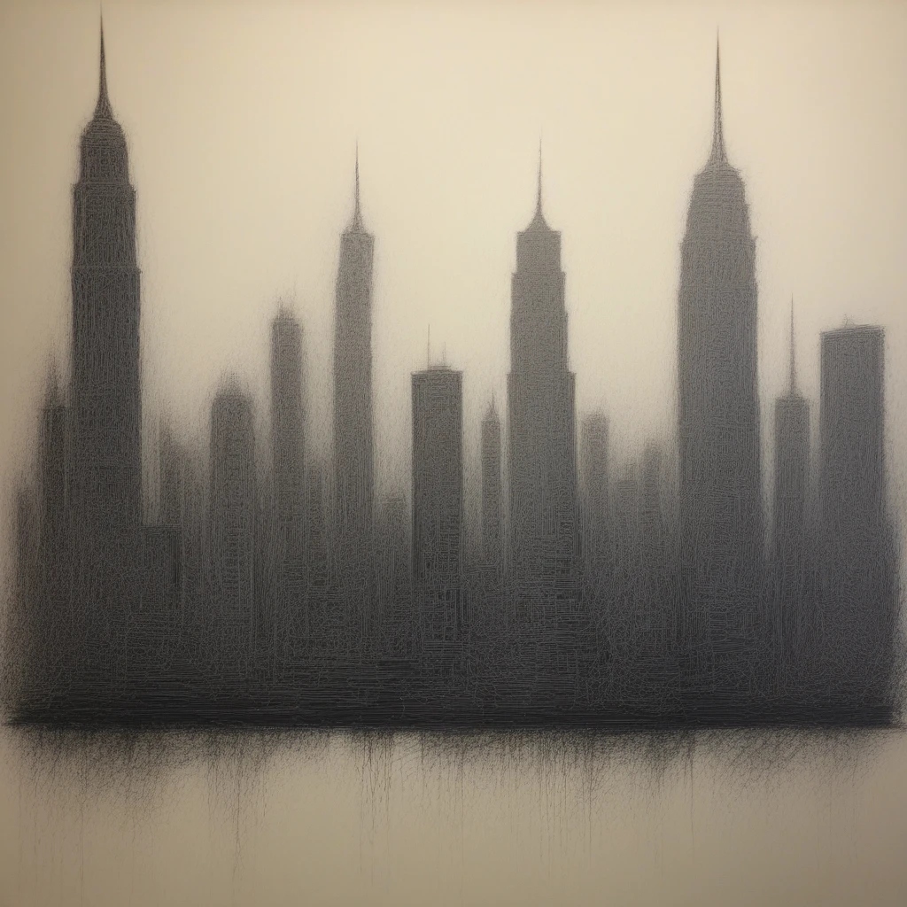 cityscape in the style of carlo muttoni