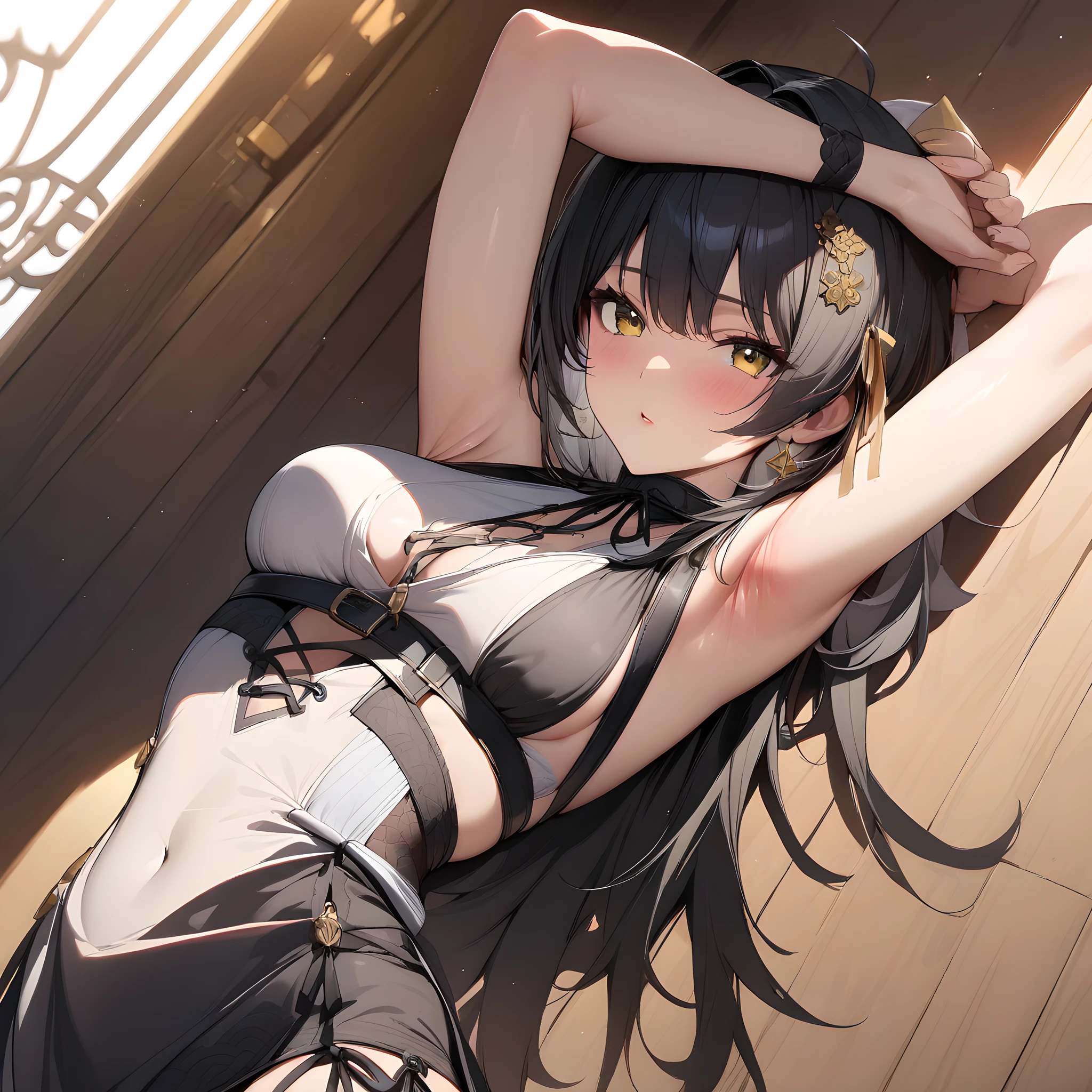 1人,SushangV4, tmasterpiece, top-quality, A high resolution, 独奏, dishiveredhair, in the breast(underboobs exposed:2), inside in room, No bra, underdressing (Scope: 1.2), close focus, lacepantyhose, lying down, Top, Very_Long_Hair, Beds, No pants, heavy breath, sexual expression invite, ssmile((The blush is violent:1.8)),(((spread their legs,Sit down with your knees bent))))Orange pupils,transparent panty,(with her mouth open:1.5)Stick out your tongue ,Wet body,Milk spilled over the woman's face,Attractive female body,big breasts beautiful,The most famous in the world,a constriction of the waist,beautifullegs,Detailed eyes,Brunette wolf girl,Wolf ears,Wolf tail,Short hair,Sexual suggestiveness,Lie flat