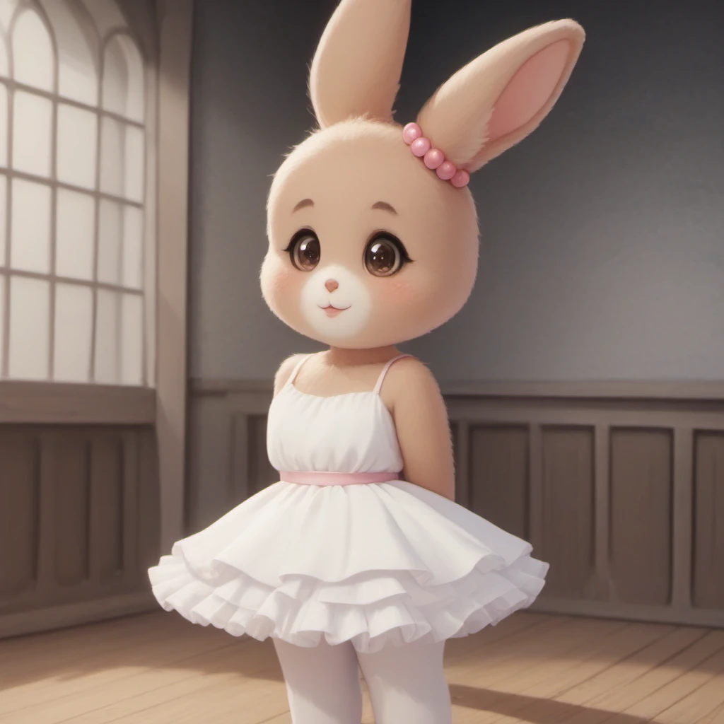 score_9, score_8_up, score_7_up, score_6_up,
Source_furry,
8k UHD anime art, (best quality, masterpiece, perfect face, beautiful and aesthetic:1.2, colorful, detailed, highest detailed face), (anime:1.25),
<lora:patty_3-000006:1> 1girl, (smile, blush), , solo, lips, brown eyes, shimmering eyes, bright eyes, thighs, anthro, rabbit girl, rabbit ears, rabbit tail, brown fur, , furry female, bald, ear bobbles,
indoors, stage, arms behind back,
solo, solo focus,
<lora:tutu-ponyxl-lora-nochekaiser:0.5> tutu, ballerina, ballet, ballet slippers, white pantyhose,
<lora:MegaFluffyPony:1> MegaFluffyPony, furry, fluffy
<lora:add-detail-xl:1>