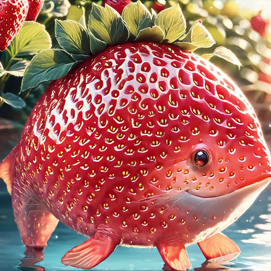 score_9, score_8_up, score_7_up, score_6_up, score_5_up, score_4_up, 
 <lora:plant_animals-7:1>,
plant_animal,
strawberry, fish