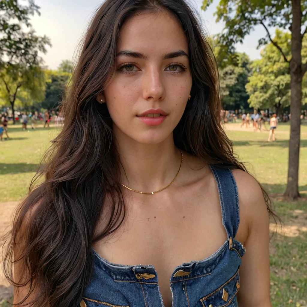 <lora:naughtysammx:0.8> , naughtysammx, long hair, jewelry, top, denim shorts, whole body, modeling, outdoor, park, 4k, ultra realistic, iphone quality, detailed eyes, beautiful eyes