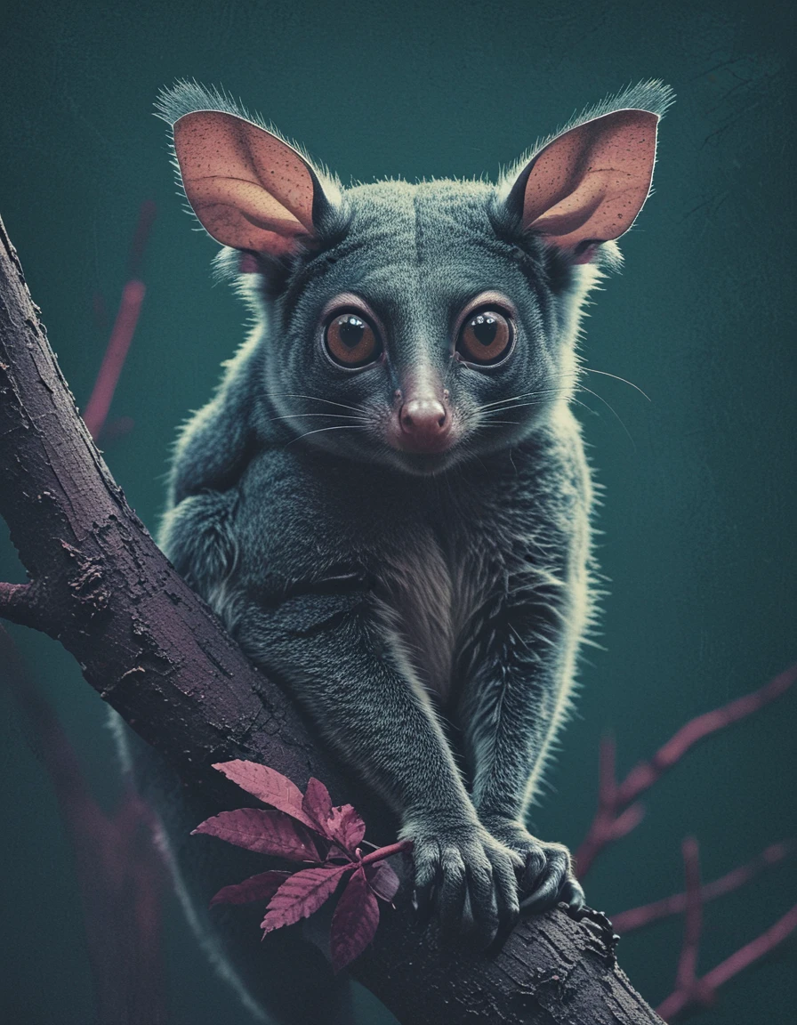bushbaby <lora:novuschroma28 style_photo:.8> novuschroma28 style