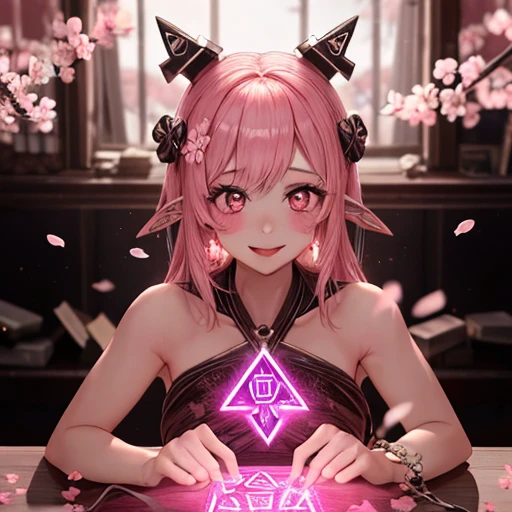 1girl,masterpiece,best quality, cherry blossom pink Neural network city, Irresistible ("The System of Runes":1.2) , by Tiago Hoisel, Ed Wood, Ambient lighting, F/5, Film Washi, ambient atmosphere, luxurious sharp focus, beautiful elegant, fine polished, deep rich colors, unique