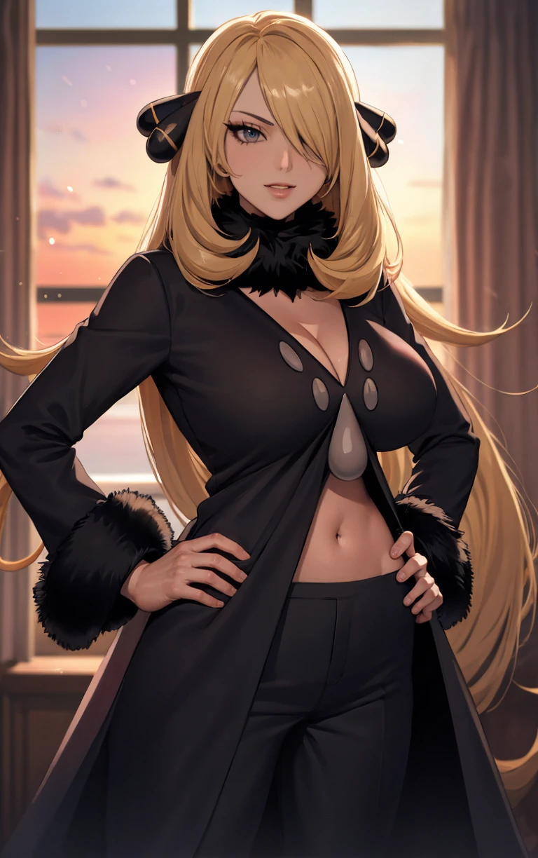 ((masterpiece)), ((best quality)), 1girl, adult, long hair, ((blonde hair)), very long blonde hair, ((intimidant look)), ((close-up)), profile image, green eyes, black and red clothes, sexy, dark colors, brillant eyes, ((coat with fur)), ((wavy hair)), exposed skin, ((sexy pose)), ((intimidant look)), good anatomy, ((dark sage clothes)), ((straight cut bangs)), emotionless, intimidant, ((beautiful eyes)), dark background, close up, ((detailed eyes)), beautiful eyes, ((detailed face)), hair bang, frontal look, evil, relaxed, smile, magical goddess othinus, detailed face, eyepatch, full body, ((detailed))
