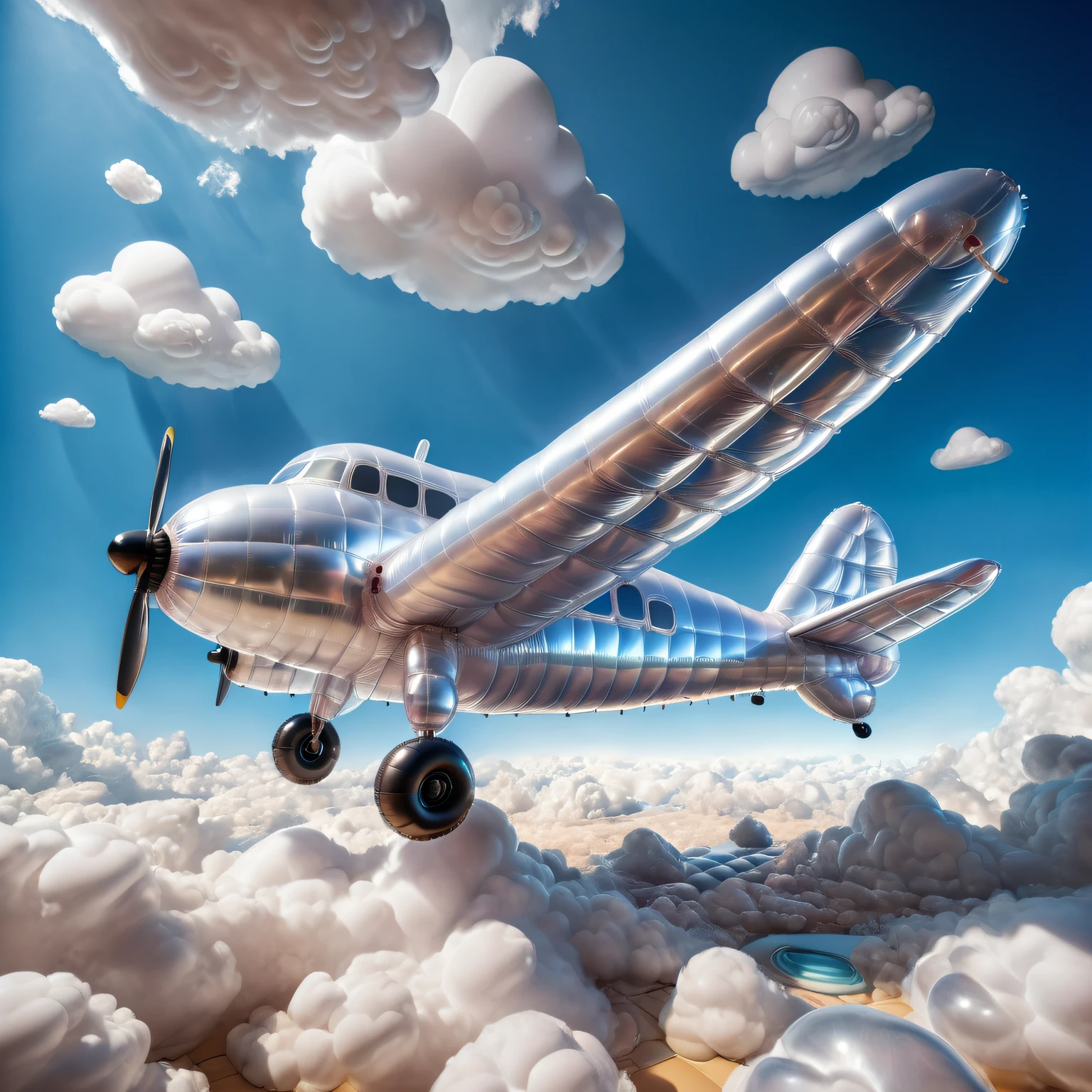 zynflatable, scenery, close-up, sky, inflatable plane, clouds, highly detailed, film grain, <lora:zy_Inflatable_World_Morph _v1:.7>