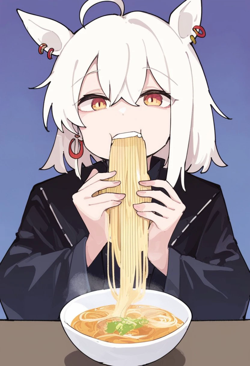 score_9, score_8, score_7, source_anime, eating ramen, POV, earrings, sitting, medium hair, ahoge, horse girl, cup, teeth, closed mouth, black jacket, <lora:c092af6e-0e67-4cb6-893f-bf9ca7a29ff8:1.0>