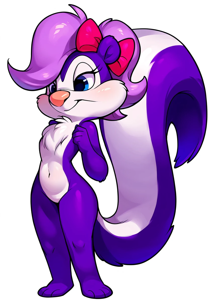 Blaze the cat, breast, wide hips, nipple, cute, blushing, happy, looking at you, solo, butt focus, butt