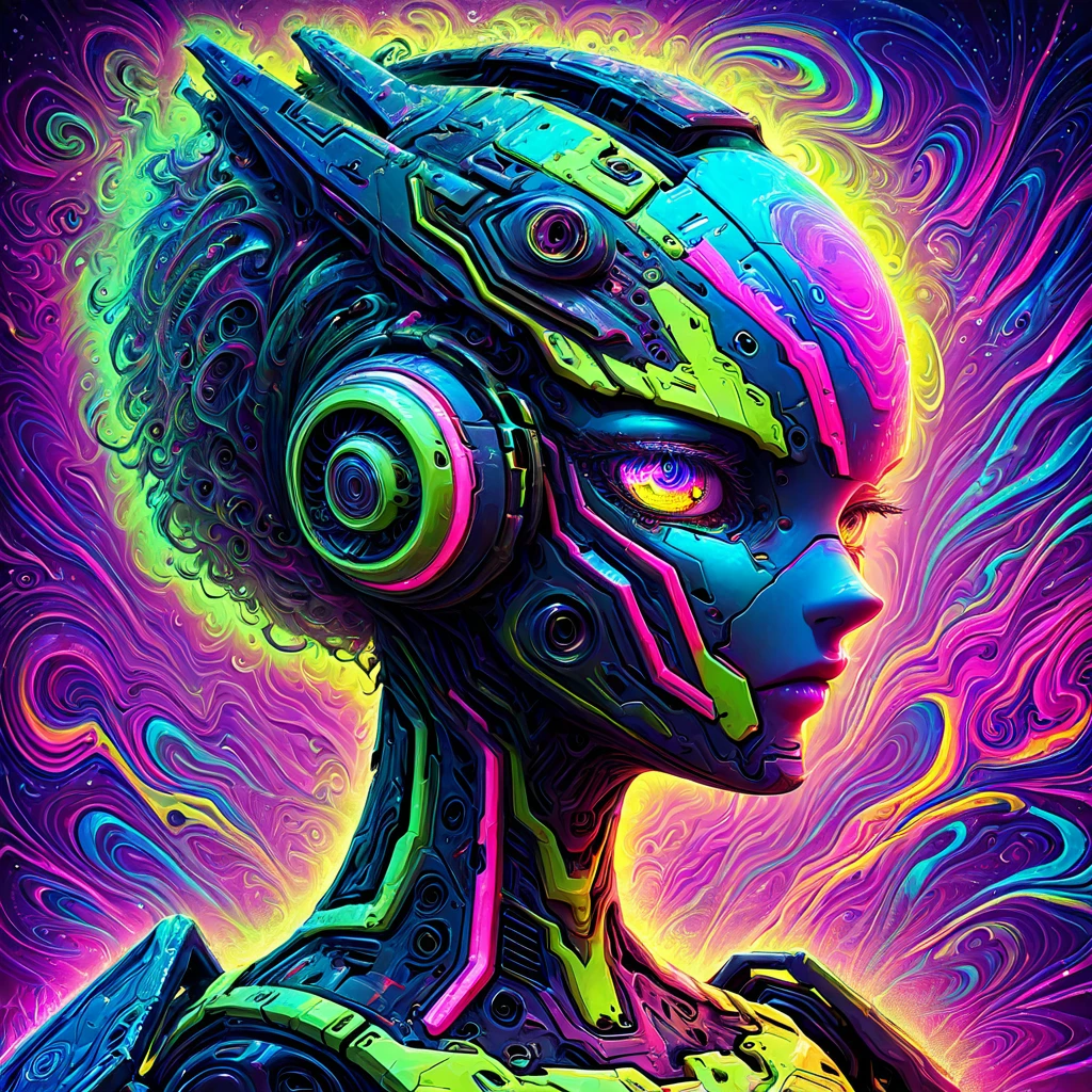 masterpiece,
psychedelicdream, robot,cyberpunk,solo,portrait,
, <lora:PsychedelicDream-xl-10:0.8>