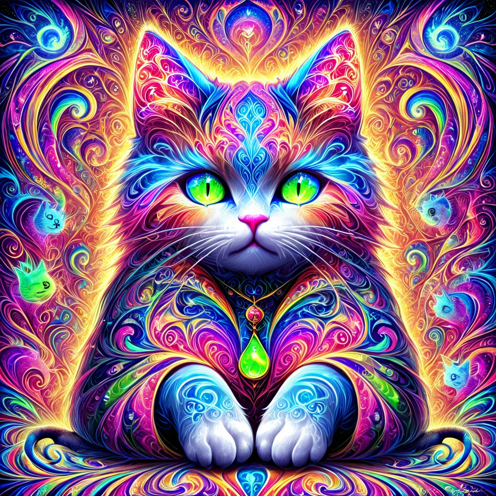 masterpiece,
psychedelicdream, cat
, <lora:PsychedelicDream-xl-10:0.8>