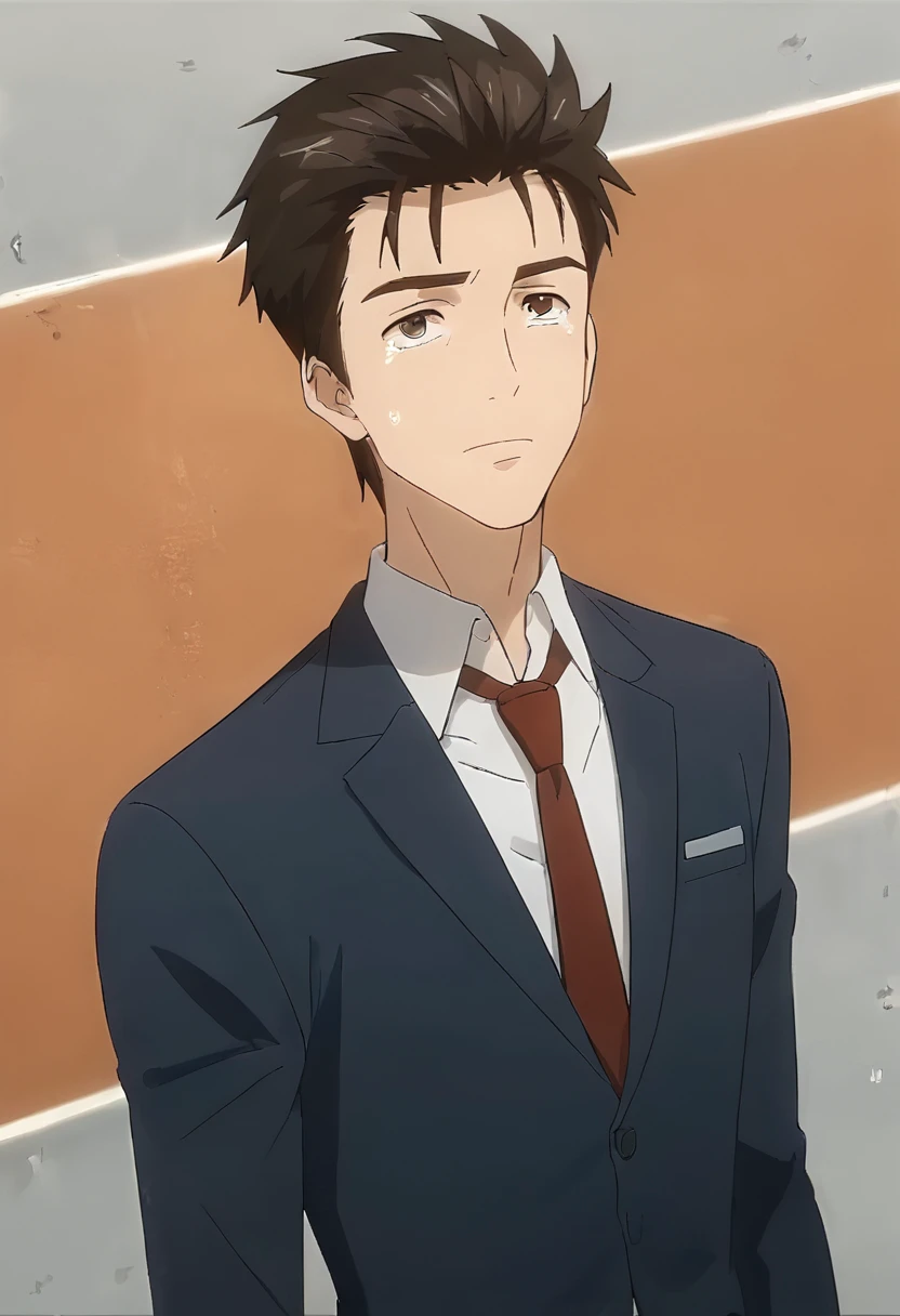 (score 9, score 8 up, score 7 up), ((source anime, best quality, best aesthetic, perfect anatomy)), 1boy, male focus, handsome detailed face, black eyes, blazer, collared shirt, slim body, skinny, necktie, solo, ((Tear, taking picture, bright, in summer, long shot, aerial view)), <lora:Shinich:1>, shinichi, <lora:Smooth Anime 2 Style SDXL_LoRA_Pony Diffusion V6 XL:1>, <lora:aesthetic_anime_v1s:1>