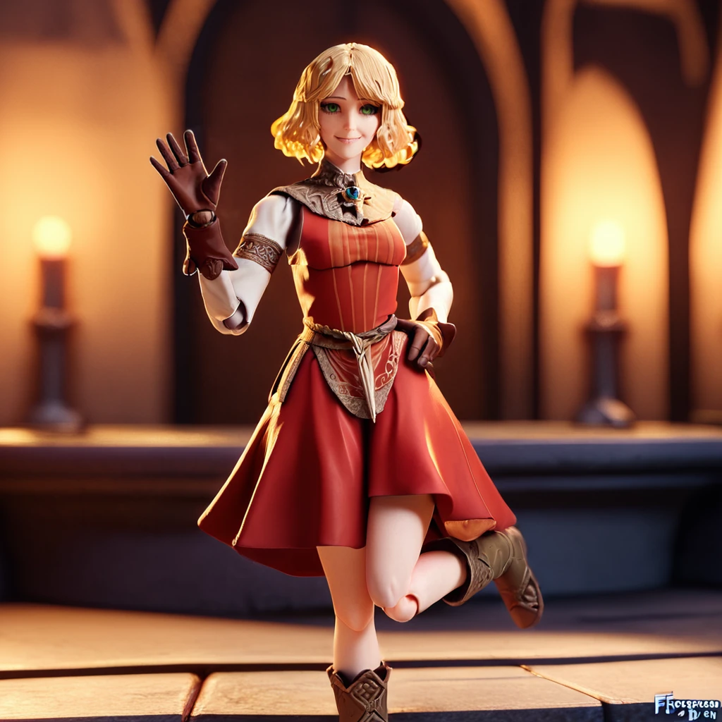 score_9,score_7_up,<lora:spfigmaFigurineXLPony2:0.8>,3d,figma,depth of field,blurry background,
1girl,solo,<lora:roderika:0.7>,roderika,elden ring,brown gloves,dress,brown footwear,brooch,
looking at viewer,smile,leg up,hand on own hip,hand up,waving,pedestal,