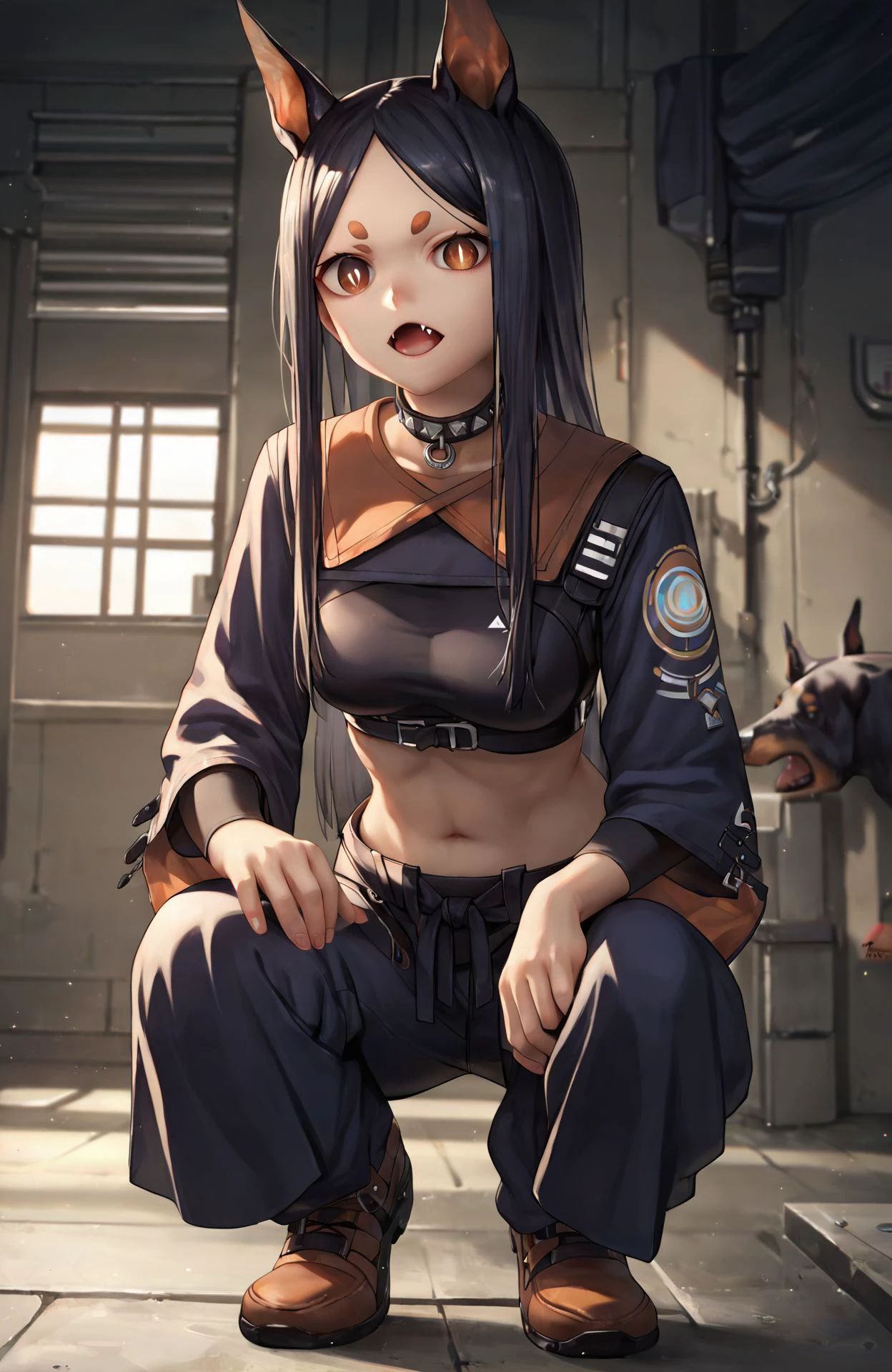 ((Long Straight Black hair)), Perfect face, Choker, Punk earrings, ((Tall)), ((High Quality)), Necklace, ((Mature)), Pretty Eyes, Sharp Nails, Bangs, ((1 Girl)), Hot, ((Multiple Earrings)), Natural Tits, 1 girl, Beautiful, Sexy, Spiky Earrings, Adult, Spiked Collar, Thin Eyelashes, ((Black Belted Punk Dress)), Plain Background, Red Colors in Background, Black Eyes, Black Clothes, Long Bangs, Lewd, Orgasmic, Horny, Dark Colors, Slender Body, Black Pantyhose, Thick Letterman Jacket With Emblem, ((White Dick)), NSFW, Naked, Dick, Trans, Transgender, Futanari Girl Cock,