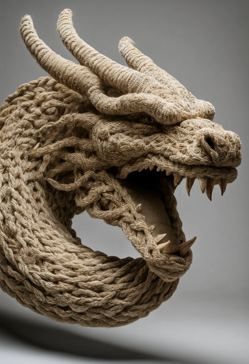 (((A fabulous dragon made of hemp rope)))