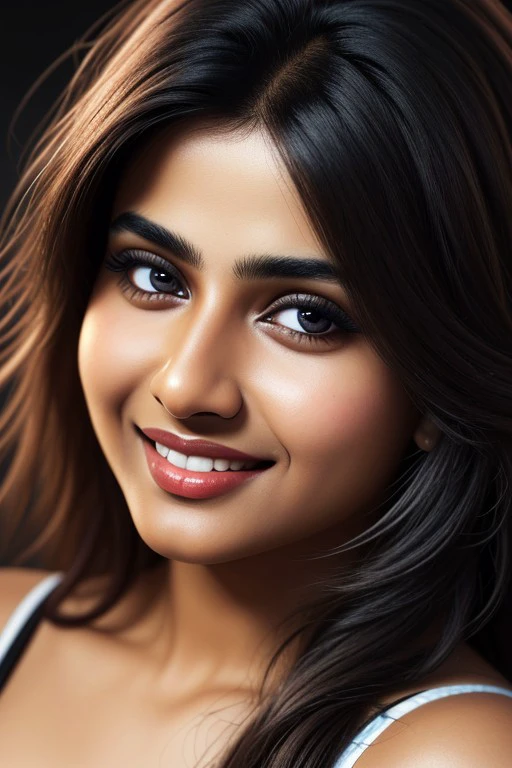 (extremely intricate:1.3), (realistic), beautiful Indian girl
face close up, portrait, , sharp focus, dramatic, award winning, cinematic lighting, octane render  unreal engine,
Inayat Neha an Indian girl, 20yr old, sleek cheekbone, dark black skin, big lips, smiling. Inayat Neha is a beautiful Instagram model. black eyes, 
long hair, bindi dot in forehead, 
UHD, 8K, ultra detailed, a cinematic photograph of HDR photo of Closeup photo of a beautiful woman,