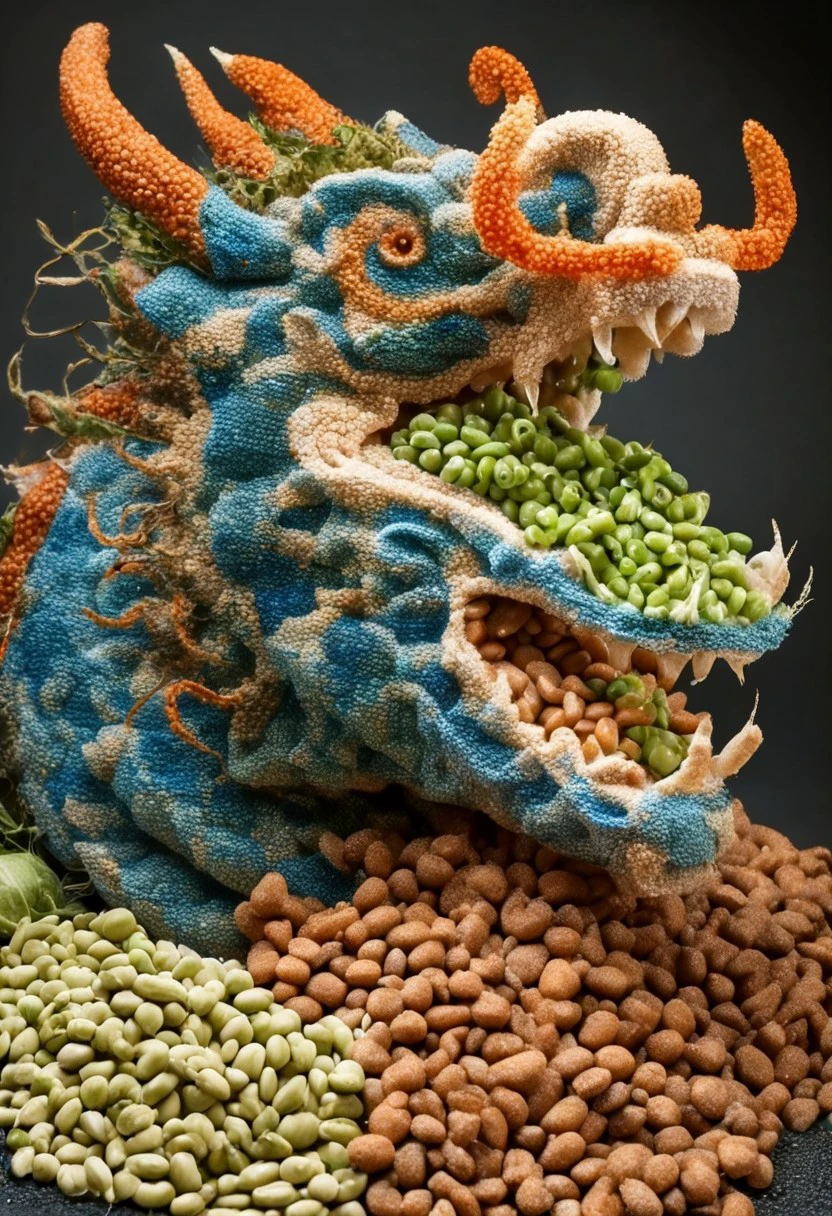 (((A fabulous dragon made of legumes)))