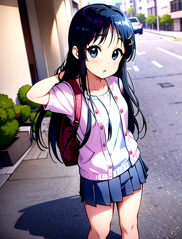 Mio Akiyama, solo, standing, outside, 1girl   <lora:Mio-Akiyama:1>