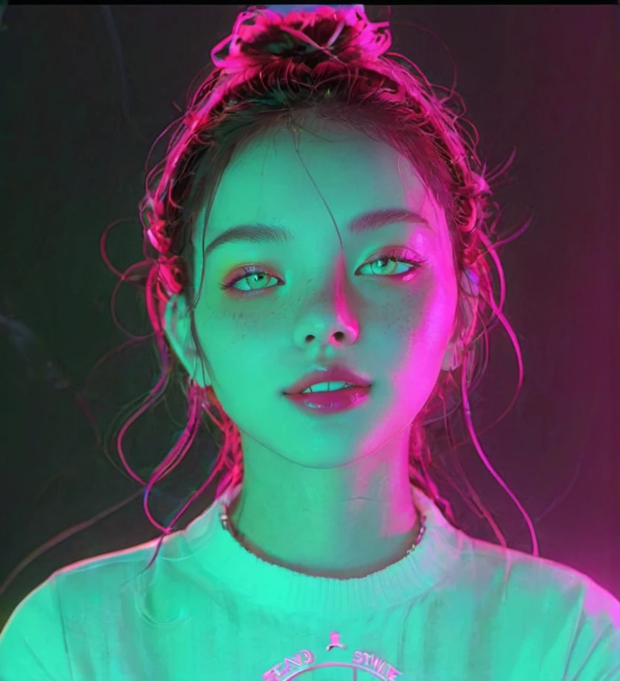 <lora:éè¹ç¯-000009:0.8>,Neon color style,:d,kind_smile,(full_shot:1.5),